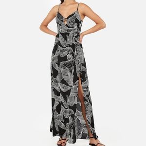 Express cutout sheer maxi dress